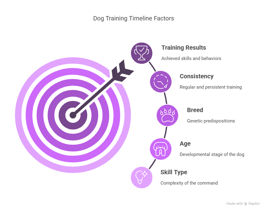 A watercolor painting illustrating 'Tips for Easier Dog Training' ,Are Dogs Easy to Trains?